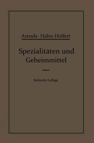 Spezialitäten und Geheimmittel