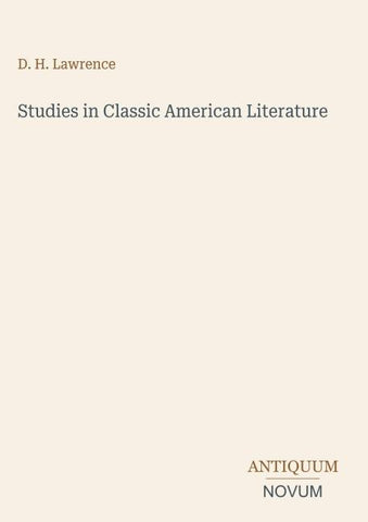 Studies in Classic American Literature