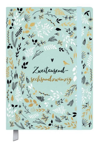 Terminkalender Campus Mint Flowers 18 Monate 2026/2027
