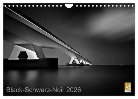 Black-Schwarz-Noir 2026 (Wandkalender 2026 DIN A4 quer), CALVENDO Monatskalender
