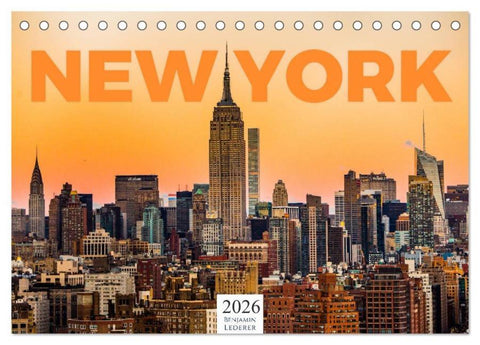 New York - Eine Weltstadt (Tischkalender 2026 DIN A5 quer), CALVENDO Monatskalender