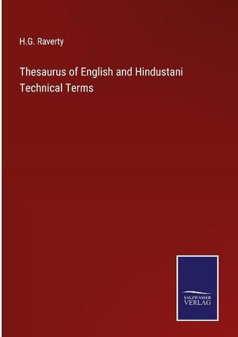 Thesaurus of English and Hindustani Technical Terms