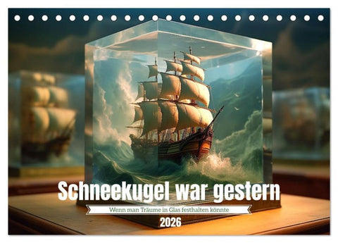 Schneekugel war gestern (Tischkalender 2026 DIN A5 quer), CALVENDO Monatskalender