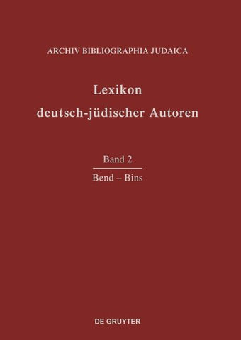 Lexikon deutsch-jüdischer Autoren / Bend - Bins