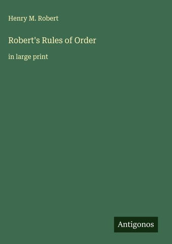 Robert's Rules of Order
