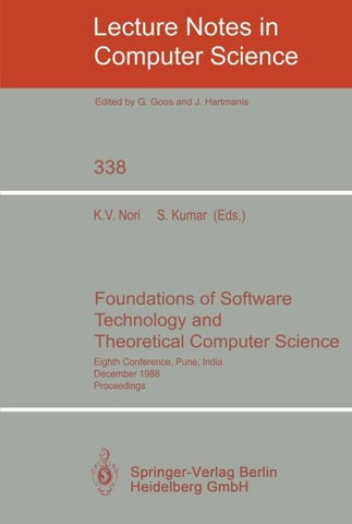 Foundations of Software Technology and Theoretical Computer Science