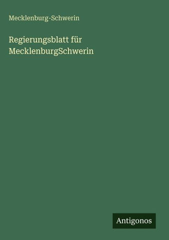 Regierungsblatt für MecklenburgSchwerin