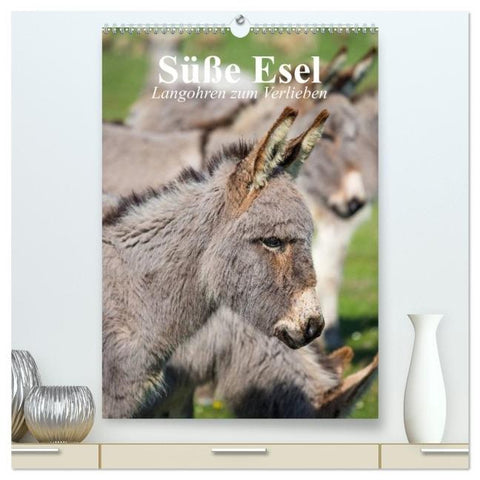 Süße Esel. Langohren zum Verlieben (hochwertiger Premium Wandkalender 2026 DIN A2 hoch), Kunstdruck in Hochglanz