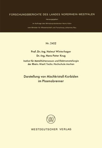 Darstellung von Mischkristall-Karbiden im Plasmabrenner