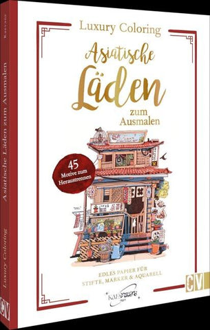 Luxury Coloring: Asiatische Läden zum Ausmalen