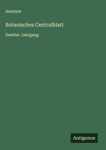Botanisches Centralblatt