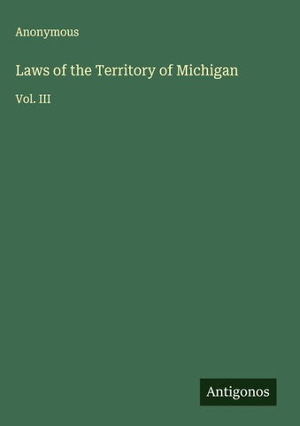 Laws of the Territory of Michigan