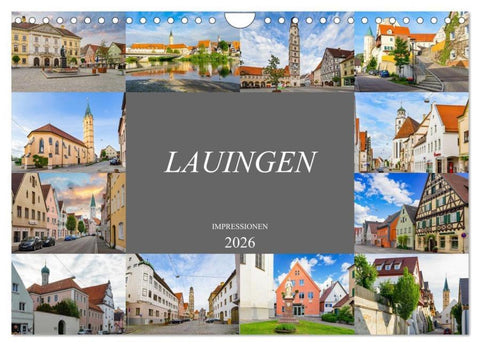 Lauingen Impressionen (Wandkalender 2026 DIN A4 quer), CALVENDO Monatskalender