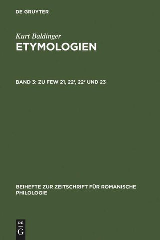 Etymologien / Zu FEW 21, 22¹, 22² und 23