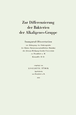Zur Differenzierung der Bakterien der Alkaligenes-Gruppe