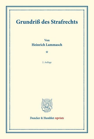Grundriß des Strafrechts.