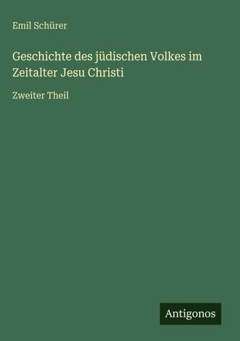 Geschichte des jüdischen Volkes im Zeitalter Jesu Christi