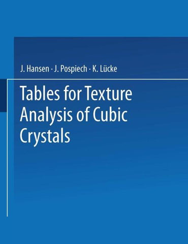 Tables for Texture Analysis of Cubic Crystals