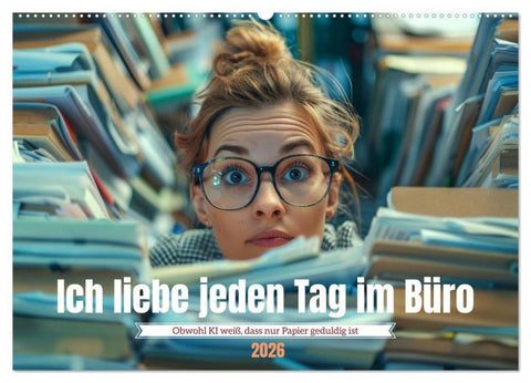 Ich liebe jeden Tag im Büro (Wandkalender 2026 DIN A2 quer), CALVENDO Monatskalender