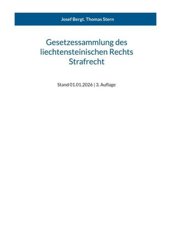Gesetzessammlung des liechtensteinischen Rechts - Strafrecht