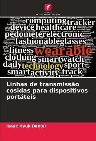 Linhas de transmissão cosidas para dispositivos portáteis
