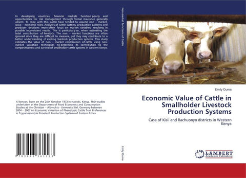 Economic Value of Cattle in Smallholder Livestock Production Systems