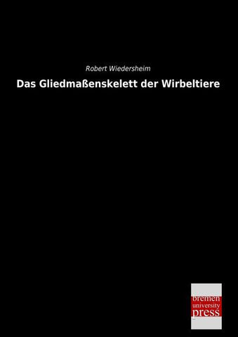 Das Gliedmaßenskelett der Wirbeltiere
