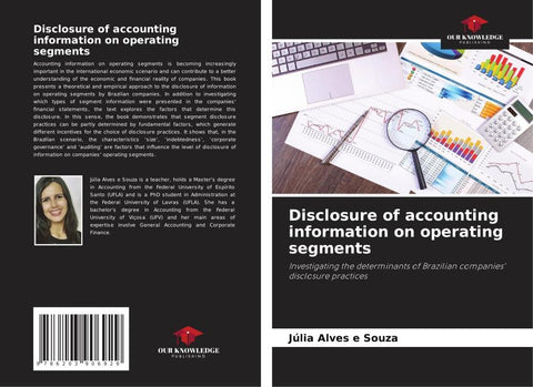 Disclosure of accounting information on operating segments