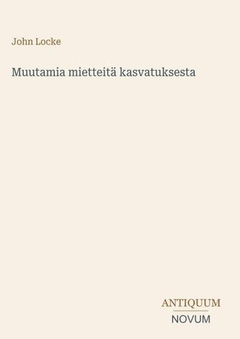 Muutamia mietteitä kasvatuksesta