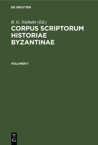 Corpus scriptorum historiae Byzantinae. Theophanis Chronographia. Volumen 1