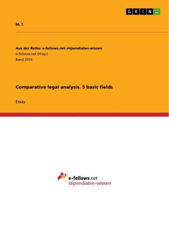 Comparative legal analysis. 5 basic fields