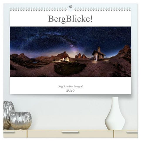 BergBlicke! (hochwertiger Premium Wandkalender 2026 DIN A2 quer), Kunstdruck in Hochglanz