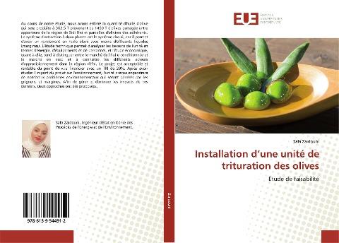 Installation d'une unité de trituration des olives