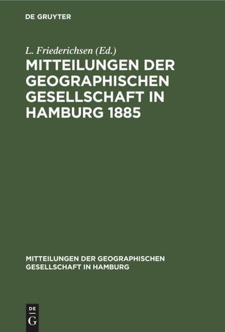 Mitteilungen der Geographischen Gesellschaft in Hamburg 1885