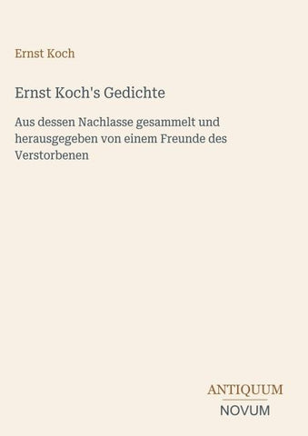 Ernst Koch's Gedichte