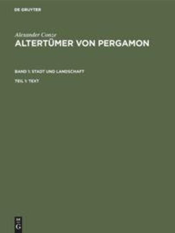 Altertümer von Pergamon BD1 Stadt und Landschaften
