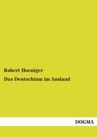 Das Deutschtum im Ausland