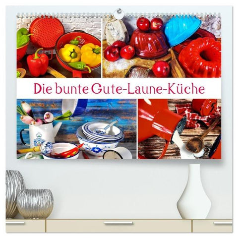 Die bunte Gute Laune Küche (hochwertiger Premium Wandkalender 2026 DIN A2 quer), Kunstdruck in Hochglanz