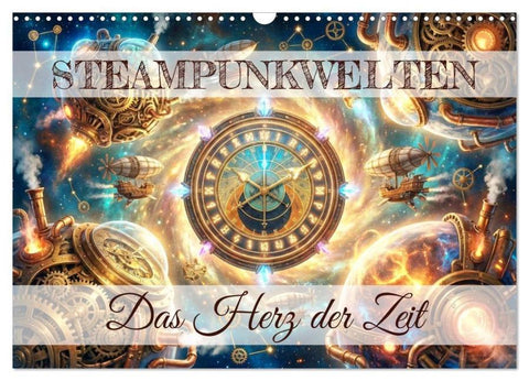 Steampunkwelten - Das Herz der Zeit (Wandkalender 2027 DIN A3 quer), CALVENDO Monatskalender