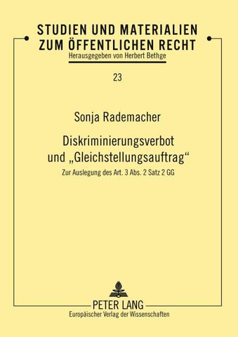 Diskriminierungsverbot und «Gleichstellungsauftrag»