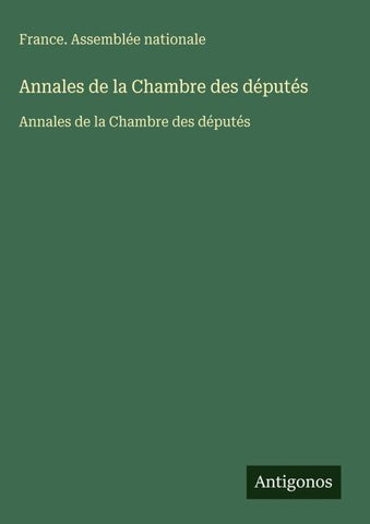 Annales de la Chambre des députés