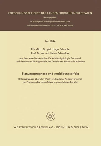 Eignungsprognose und Ausbildungserfolg