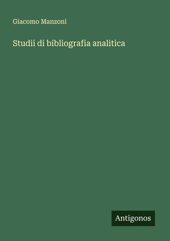 Studii di bibliografia analitica