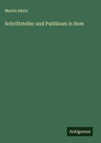 Schriftsteller und Publikum in Rom