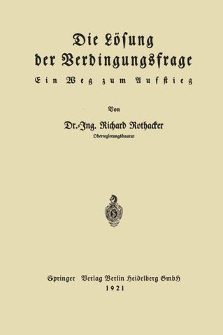 Die Lösung der Verdingungsfrage