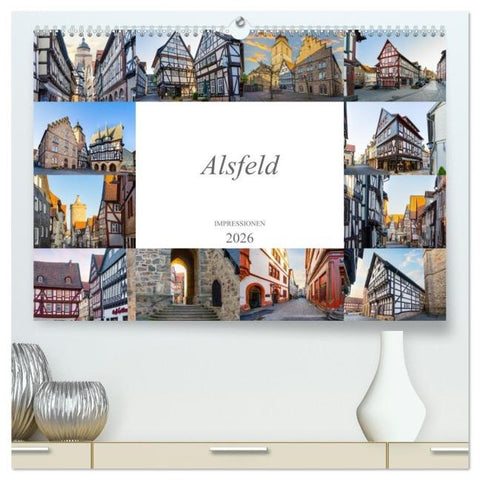 Alsfeld Impressionen (hochwertiger Premium Wandkalender 2026 DIN A2 quer), Kunstdruck in Hochglanz