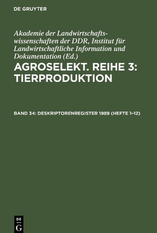 Deskriptorenregister 1989 (Hefte 1–12)