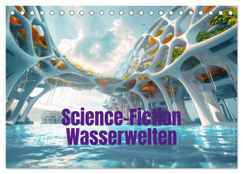 Science-Fiction Wasserwelten (Tischkalender 2026 DIN A5 quer), CALVENDO Monatskalender