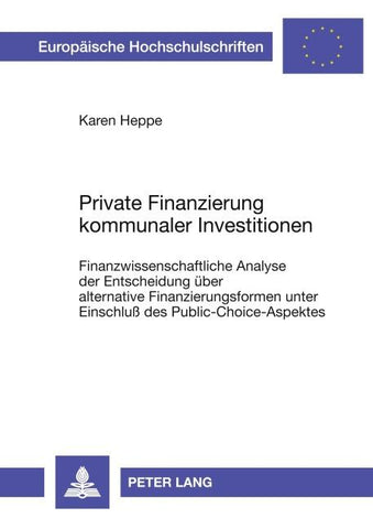 Private Finanzierung kommunaler Investitionen