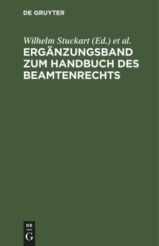 Ergänzungsband zum Handbuch des Beamtenrechts